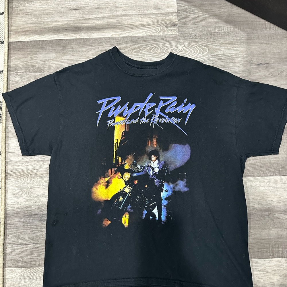 Prince Purple Rain Graphic T-Shirt size XL men’s black rock music